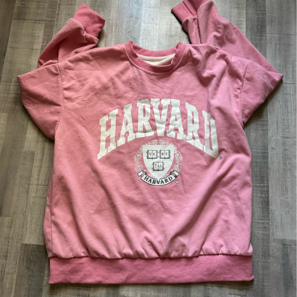 Pink Harvard Sweatshirt